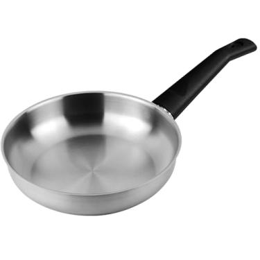 Imagem de MAGEFESA Frigideira Essencial Inox de aço inoxidável de 17 cm, prata, sem revestimento ou antiaderente, ecológica, compatível com todos os fogões, incluindo indução