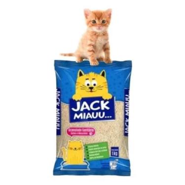 Imagem de Areia Higiênica Biodegradável Gato Jack Miauu 1kg - De Mandioca, 2KG