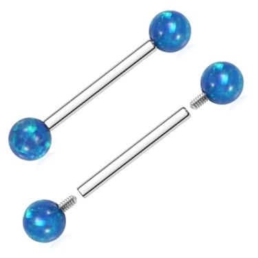 Imagem de GAGABODY Par de anéis de mamilo com escudo de titânio sólido 14G 16G G23 barra de mamilo rosqueada internamente joia de língua piercing de ponte 12 mm-18 mm, Titânio, Sem Pedra Preciosa