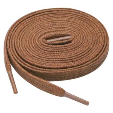 Imagem de Uxcell 2 pares de botas de couro de algodão encerado casuais com cadarços planos para homens e mulheres, Red/Brown, 180cm / 70.86"