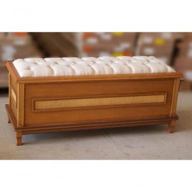 Imagem de Baú Para Quarto De Casal Estofado 1,60m - Athenas - Móveis Montanhês