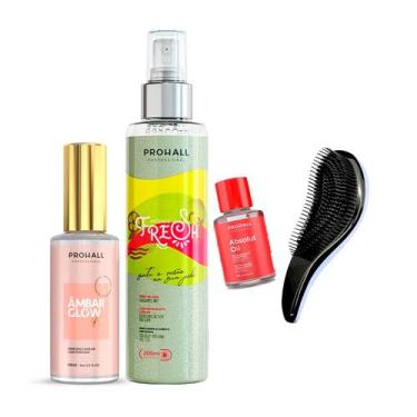 Imagem de Perfume Capilar Ambar + Body Splash Prohall (+Escova/Óleo)
