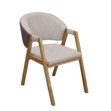 Imagem de Banqueta Cadeira Roma Base em Madeira de Eucalipto com Revestimento Ve