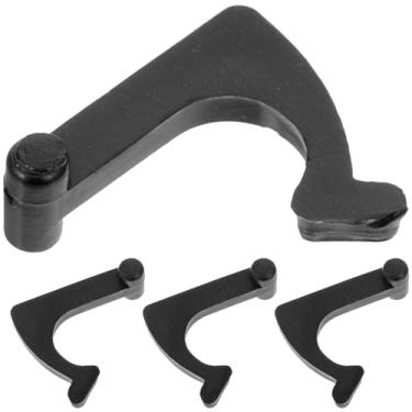 Imagem de Vaguelly 4 peças de acessórios de fivela de braço toca-discos para toca-discos de vinil, suporte de toca-discos de vinil, adaptador de toca-discos de vinil, acessório de disco de vinil, ferro preto