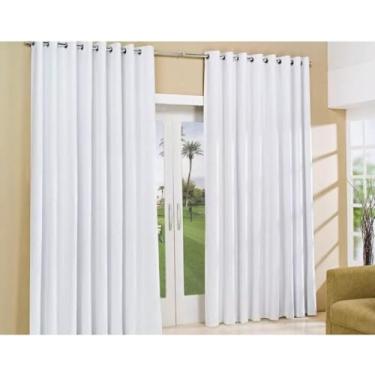 Imagem de Cortina 4 Metros Largura Tecido Microfibrae Altura(BRANCA-2,20M)