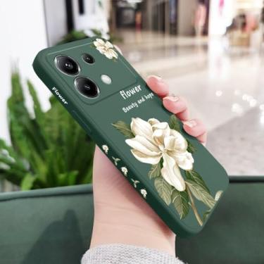 Imagem de Capa de silicone com estampa de flores para Xiaomi Poco F7 X7 X6 F6 M6 M5 M5S F5 X5 F4 X4 M4 F3 M3 X3 Pro Ultra 4G 5G GT, verde escuro, para Poco M4 Pro