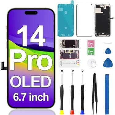 Imagem de Kit de substituição de tela OLED para iPhone 14 Pro Full HD LCD 3D Touch Display Digitalizador com ferramentas de reparo para modelo A2890 A2650 A2889 A2892 6,1 polegadas