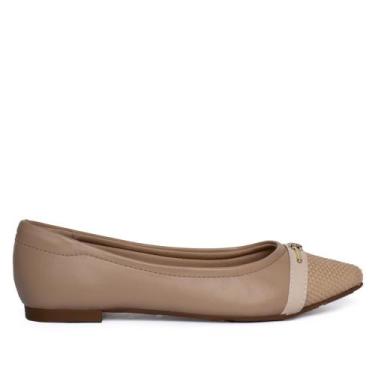 Imagem de Sapatilha Feminina Modare Bico Fino Ultra Conforto Bege, Bege, 38