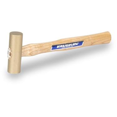 Imagem de VAUGHAN Martelo de latão sólido, sem faísca, cabeça de 300 g, alça de nogueira, BM100, VN59308