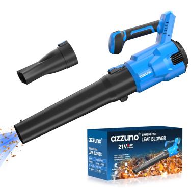 Imagem de AZZUNO Soprador de folhas sem fio, modo de 3 velocidades máx. 580 CFM, motor sem escova, soprador elétrico para cuidados com o gramado, pátio, folhas, poeira e remoção de neve (sem bateria para DEWALT