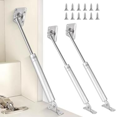 Imagem de Amortecedores a gás suspensos de 28 cm, dobradiças abertas macias de metal pesado de 150 N/15 kg, mola pneumática, amortecedor de porta para tampa de aba descendente lentamente, mesa de recepção, mesa