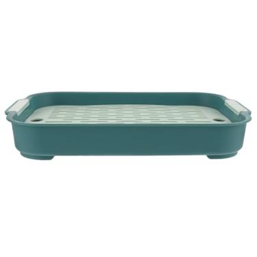 Imagem de Luxshiny Caixa de Areia para Coelhos, Penico de Plástico para Coelhos, Suprimentos para Gaiolas de Animais de Estimação Pequenos, Caixa de Treinamento para Coelhos, Verde, 25,7 X 19,3 X 3,6 Cm