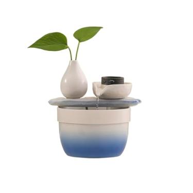 Imagem de Fonte de água circulante de fácil instalação - Feng Shui recurso de relaxamento interno para casa, quarto, escritório (azul)