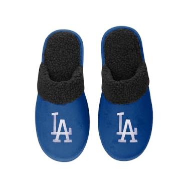 Imagem de FOCO - Chinelos masculinos MLB Big Logo Team Color Suede Sherpa Scuff, Los Angeles Dodgers, X-Large