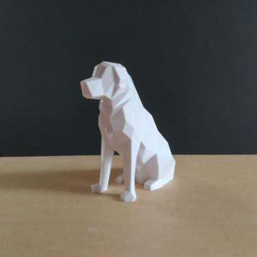 Imagem de Golden Retriever - 10 Cm De Altura - Cachorro Decorativo - Toque 3D, B