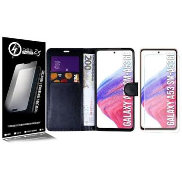 Imagem de Capa Carteira + Película De Vidro compativel Galaxy A53 5G A536 6.5 - 