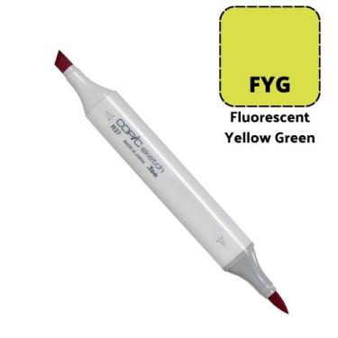 Imagem de Caneta Marcador Copic Sketch Ponta Dupla Cor Fluorescent Yellow Green,