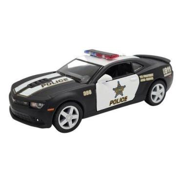 Imagem de Miniatura Chevrolet Camaro 2014 Police Metal 1:38 - Kinsmart, Preto