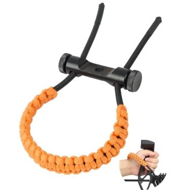 Imagem de TOPARCHERY Alça de pulso ajustável para arco composto para tiro com arco e flecha, acessórios de tiro ao alvo (laranja)
