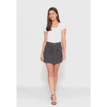 Imagem de Saia 7872 Chumbo Bella Canvas - macaw, Cinza, 38