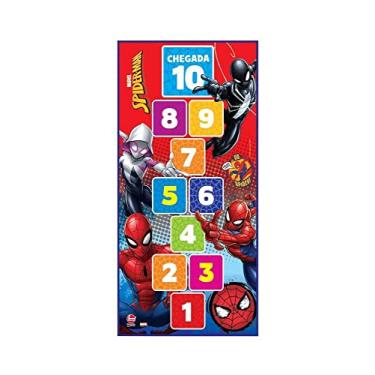 Imagem de Tapete Amarelinha Spiderman, Marvel, Lider Brinquedos