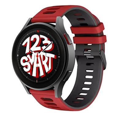 Imagem de Pulseira de Silicone Esportiva Marca 123Smart Compativel com para Galaxy Watch 4 Watch 5 Watch 6 watch 7 Pro R900 R910 R920 R905 R915 R925 40mm 43mm 44mm 45mm 47mm 46mm 42mm