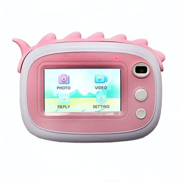 Imagem de DMWD Câmera instantânea para crianças, para meninas, tela sensível ao toque de 3 polegadas, impressão instantânea para câmera digital infantil com 3 rolos de papel de impressão e cartão TF 32G (rosa)