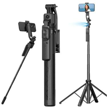 Imagem de Mamen Bastão Gimbal Selfie C17 Rastreamento IA Inteligente, Mini Tripé e Controle Remoto