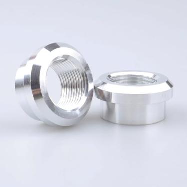 Imagem de AC PERFORMANCE Alumínio 3/4 NPT solda fêmea no copo, 3/4" NPT acessórios para tanque de combustível soldável, 2 peças, natural