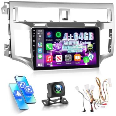 Imagem de 4G + 64G 8 núcleos Android 15 estéreo para carro Toyota Avalon 2006-2010 com Carplay e Android Auto – Rádio com tela sensível ao toque 1280 x 720P de 23 cm com equalizador DSP/modelos de carro 3D/WiFi