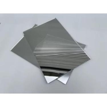 Imagem de Placa Chapa De Acrílico Espelhado Prata Dourado 20x30m 2mm - COMERCIAL