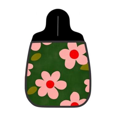 Imagem de Lixeira De Carro Organizador Lixinhocar Flores Rosas Fundo Verde