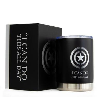 Imagem de Copo Térmico Marvel Capitão América 300 ml Inoxidável Vingadores, 0.39