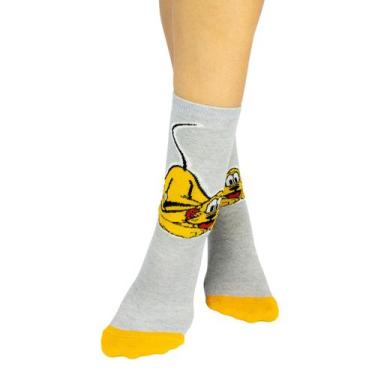 Imagem de Meia Infantil Personagens Disney Cano Longo Trifil Conforto Algodão, M