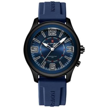Imagem de Relógio De Quartzo Masculino Mostrador Simples Casual 30m à Prova D`água Azul