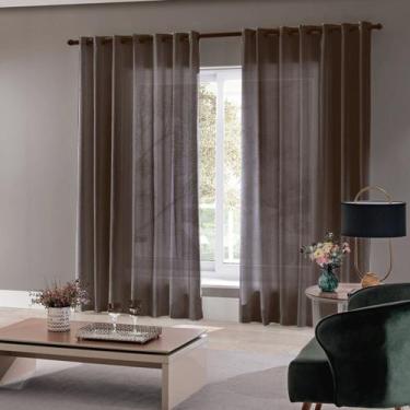 Imagem de Cortina Roma Para Sala e Quarto 4,00 x 2,50 Admirare, Tabaco