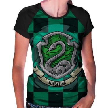 Imagem de Camiseta Raglan Baby Look Harry Potter Ref:110 - smoke, Preto, XG