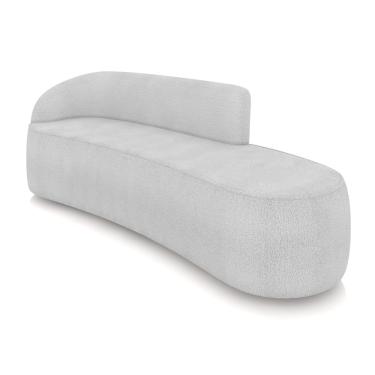 Imagem de Sofá 4 Lugares Orgânico 220 cm Morgan Bouclê Cinza D03 - D'Rossi