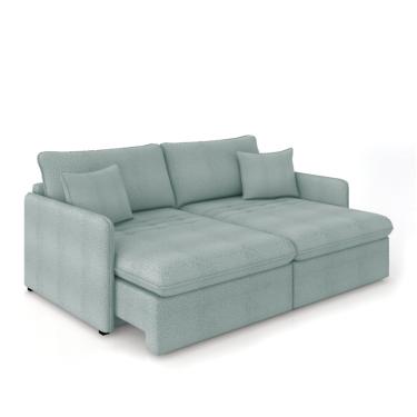 Imagem de Sofá Retrátil Reclinável 2 Lugares 154cm Maili Bouclê Azul K01 - D'Rossi