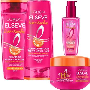 Imagem de Kit Liso Dos Sonhos Sérum Liso Por 1 Semana Mascara Elseve