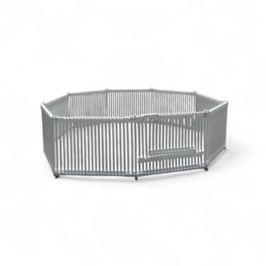 Imagem de RESOLVE PET Cercadinho Multiuso com Portão para Pets e Crianças | 5/7/9 lados | Altura 60 ou 80 cm | Cores Preto ou Branco (Branco | 60cm Altura, 8 lados)