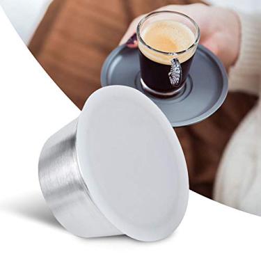 Imagem de Pilipane Cápsulas de café expresso reutilizáveis, cápsulas de aço inoxidável recarregáveis adequadas para cafeteira Dolce Gusto (branca)