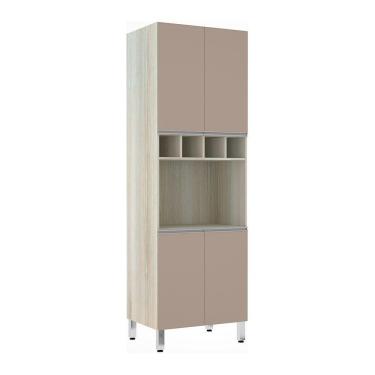 Imagem de Paneleiro 70Cm Nicho Microondas E 1 Nicho Lis Legno Crema C/