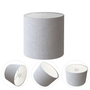 Imagem de Cúpula Abajur E Luminária Cilíndrica Vivare Cp-7009 ø25x20cm - Bocal Nacional Rustico-cinza