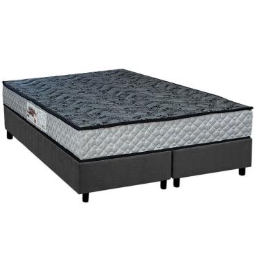 Imagem de Conjunto Box King: Colchão Espuma Paropas D23 Ag65 Royalle Rustico + Base Crc Suede Gra...