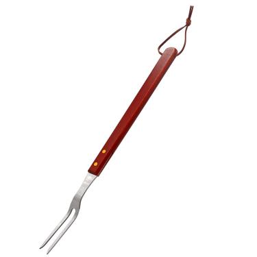 Imagem de Garfo de escultura em aço inoxidável de 2 barbecos Pepkicn com alça de madeira