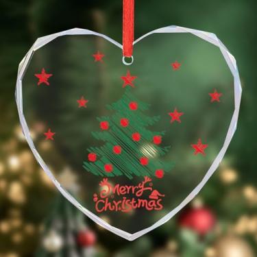 Imagem de Presentes de casamento para casais 2025 presente do Sr. e Sra. Presente de cristal de vidro de casamento, presentes de chá de panela, recém-casados, para casal recém-casado, primeiro Natal, enfeite de