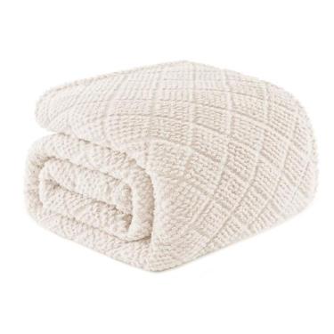 Imagem de Manta Whale Flotilla Fuzzy Fleece King Size Ivory