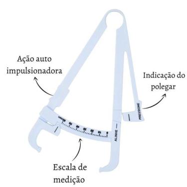 Imagem de Kit Avaliacao Fisica Medir Gordura Corporal Fita Metrica Imc Adipometr