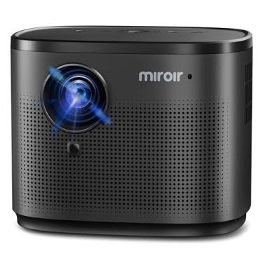 Imagem de Miroir Mini projetor, projetor HD doméstico com alto-falante embutido, foco automático, correção de pedra angular, portátil para filmes ao ar livre, compatível com smartphone, TV Stick, HDMI, USB